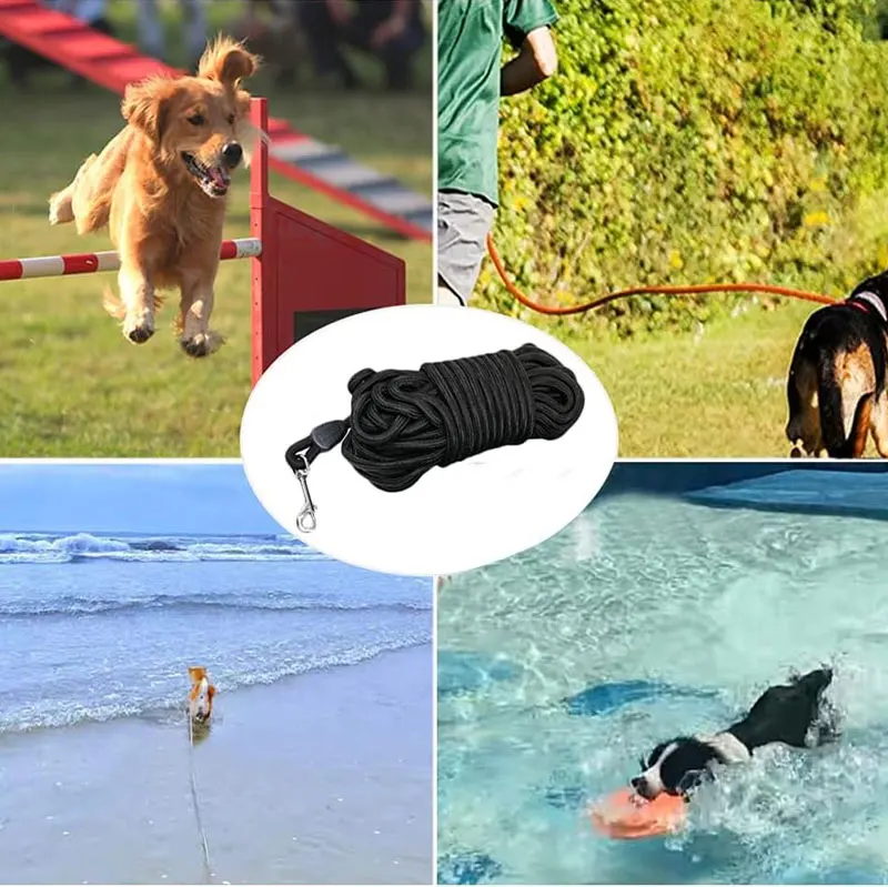 5M/10M/15M lange Trainingsleine für Hunde – robuste Nylon-Rückrufleine für Agility-Training, Hundeleine für mittelgroße und große Hunde – Detail 8