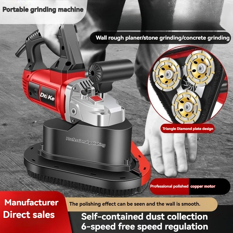 5580W Handheld Cement Concrete Floor Polishing Machine Epoxy Floor Grinder Rough Planer Clean Ground Grinding Machine