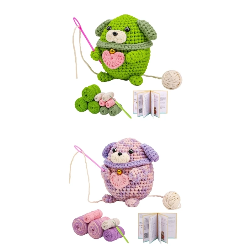 

Beginners Crochet Kits Dog Crochet Yarn Set Animal Crochet Kits for Kids
