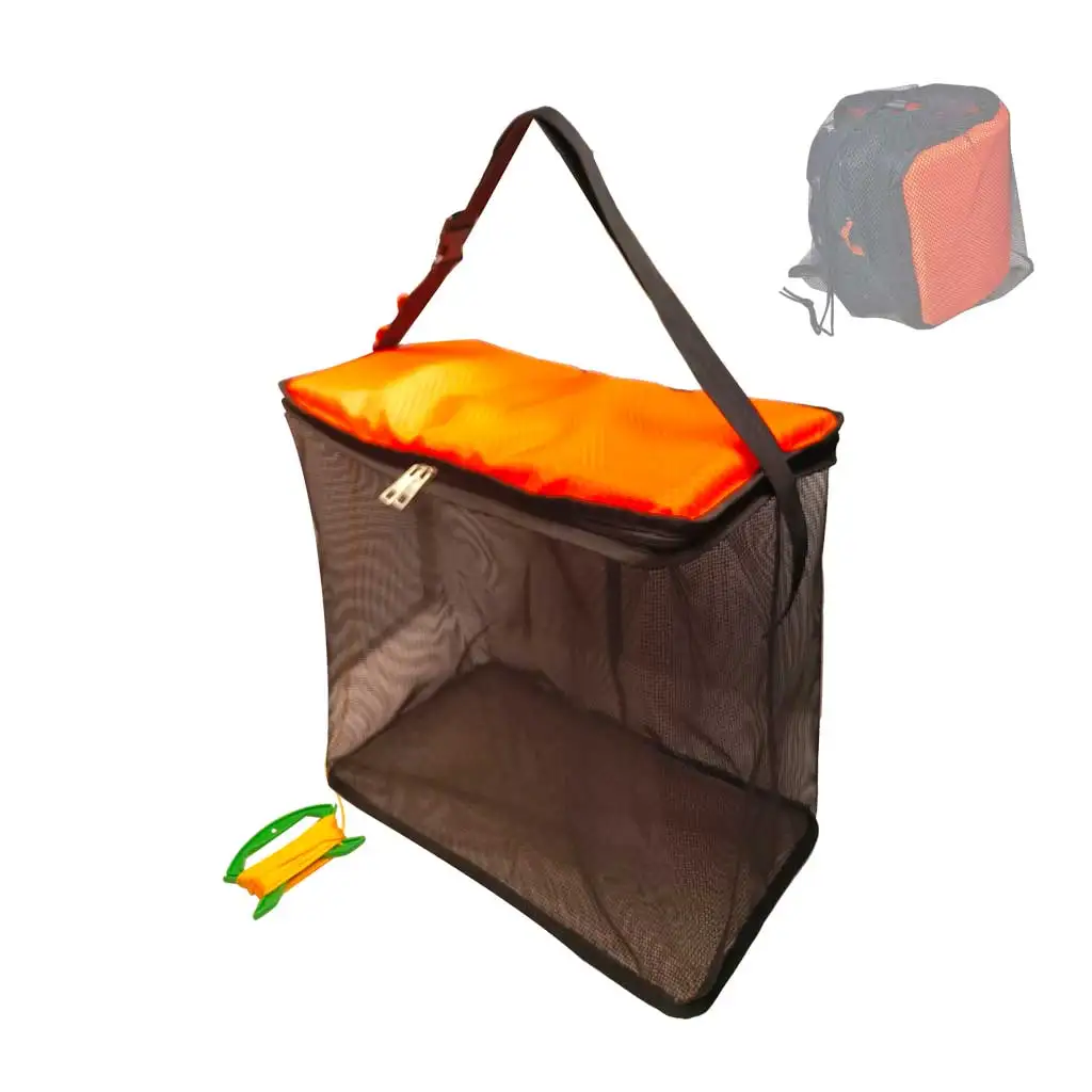 Faltbarer schwimmender Korb für lebende Fische, Schutztasche, Wassermangel, quadratisch, für lebende Fische, Handtaschen, lebender Fisch-Eimer