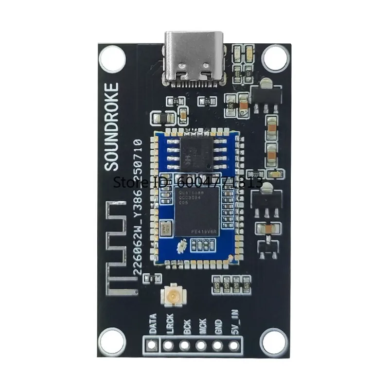QCC5181/QCC3095 Bluetooth Digital Interface Module USB To I2S Output Type-c 5VUSB Sound Card Ldac Aptx Decoding