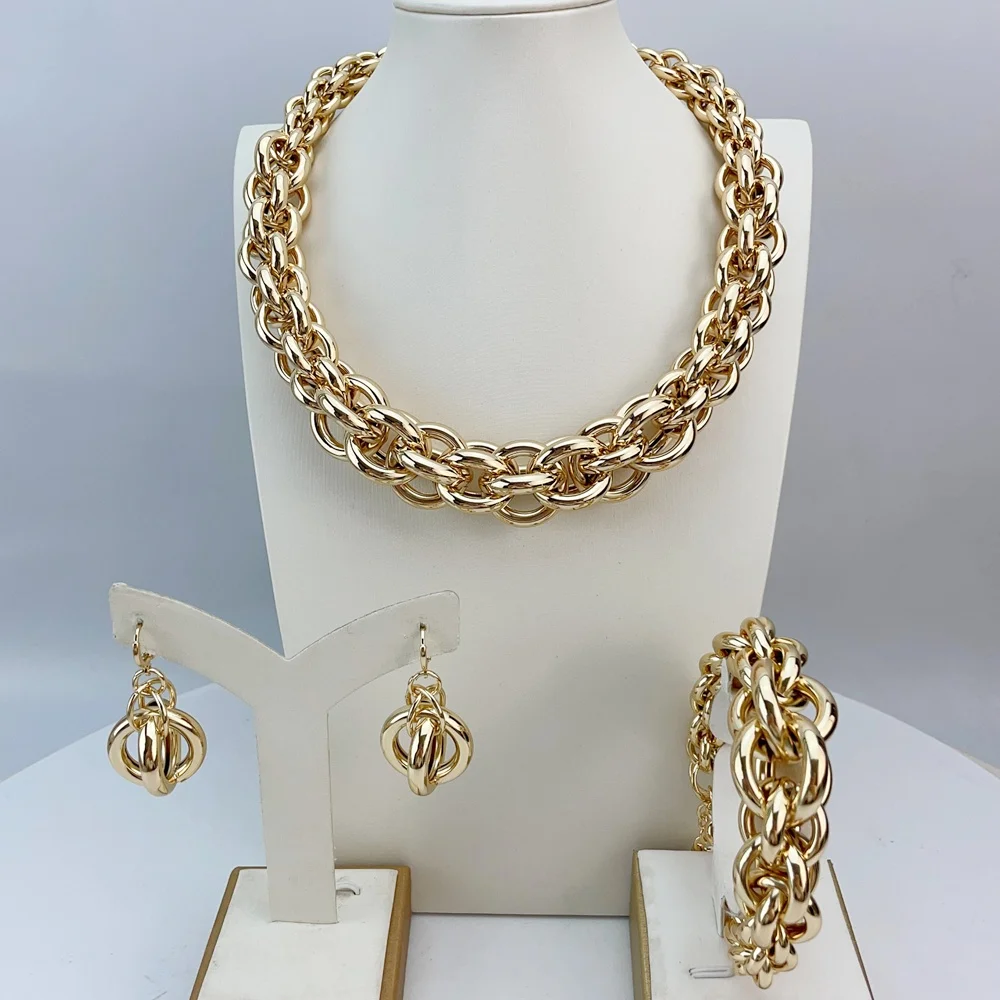 Brazilian Jewelry Sets Beautiful Simple Jewelry Bridal Jewelry for Women Wedding Gift FHK22568