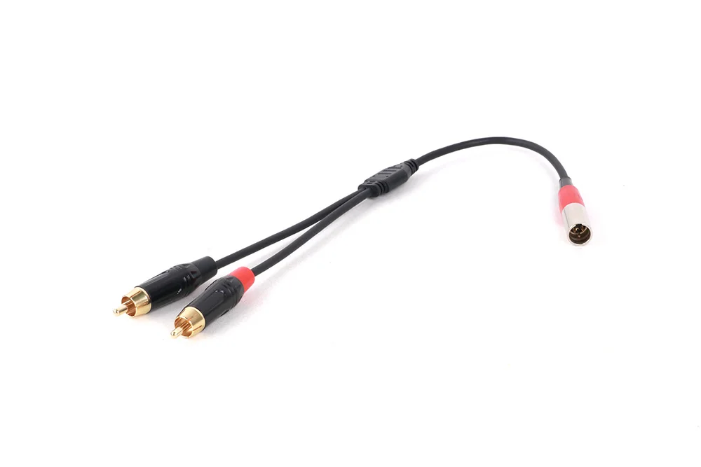 1pc 3pin 4pin 5pin mini xlr männlich/weiblich zu dual rca männlich adapter y-splitter kabel, mini xlr zu 2 rca kabel – Detail 3