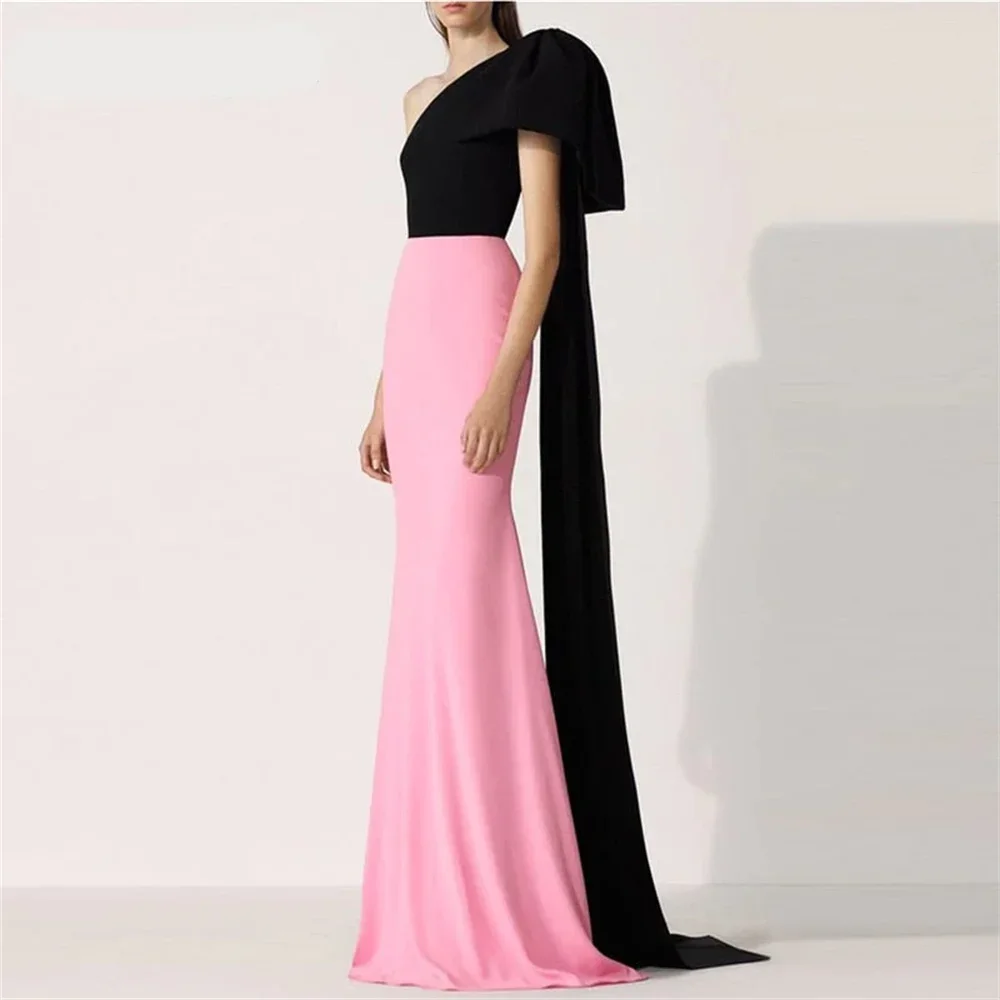 

Dora New Long Flower One Shoulder Sleeveless Classy Elegant Evening Dress For Woman Floor Length Fashion Classy Prom Gown