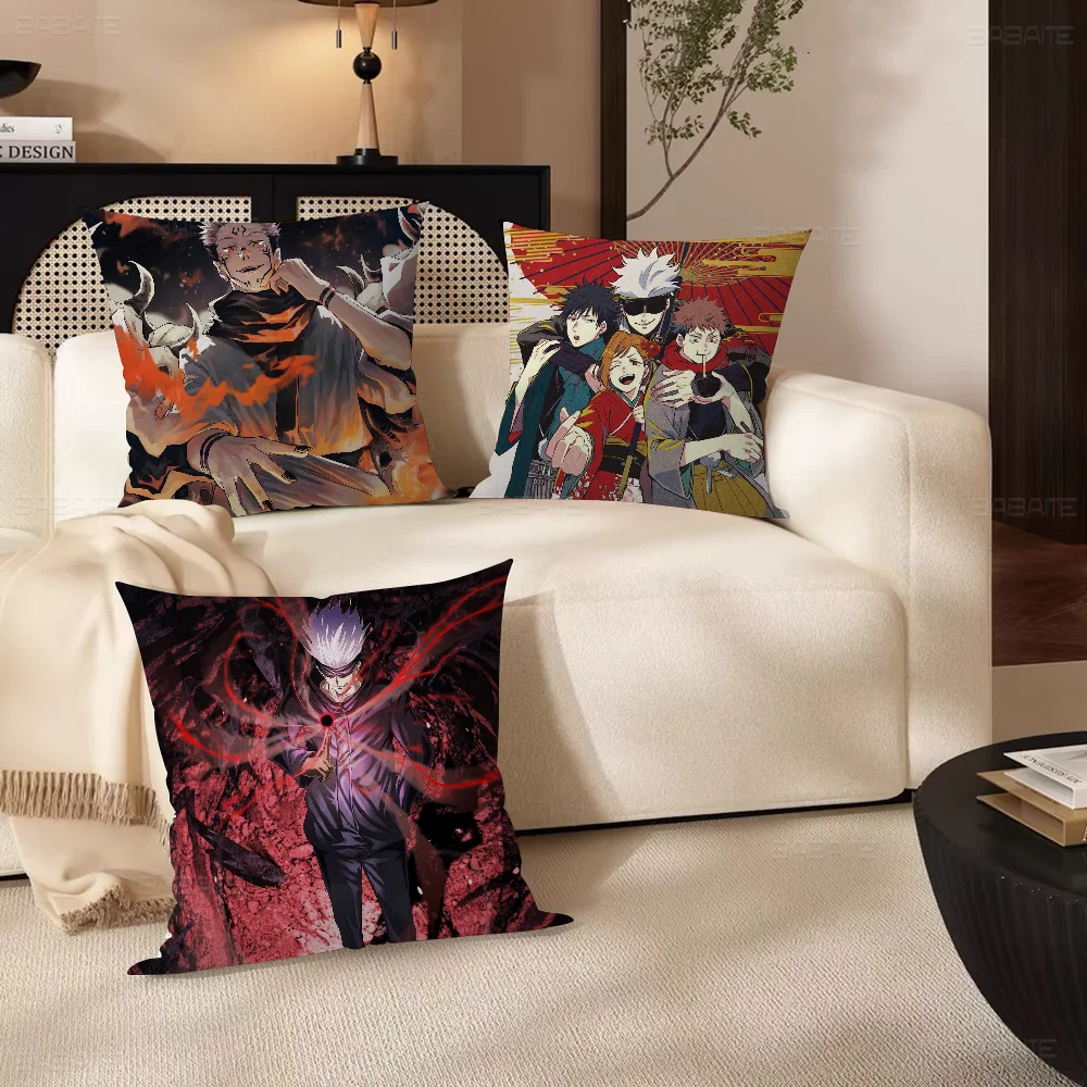 Japan Anime Jujutsu Kaisen Pillow Cover Sofa Cushion Cover Home Room Decoration Children Gift