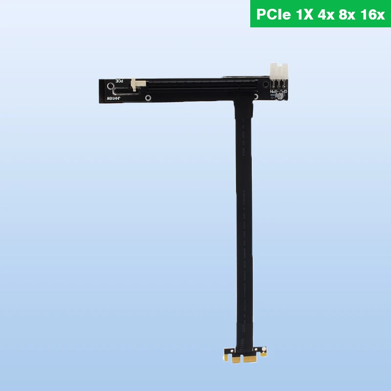 Cable adaptador PCI-E Riser Express 1X/4X/8X/16X con conector de alimentación GPU de 6 pines PCIE 3,0 8Gbps para minería BTC ETH-Extender Riser