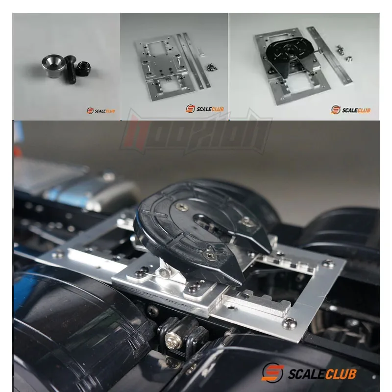 

Scaleclub RC 1/14 Тракторный грузовик, металлический пяточный буксировочный штифт, основание шлифовального диска для тяжелой шлифовальной машины Tamiya 1 14 LESU, детали радиоуправляемого грузовика