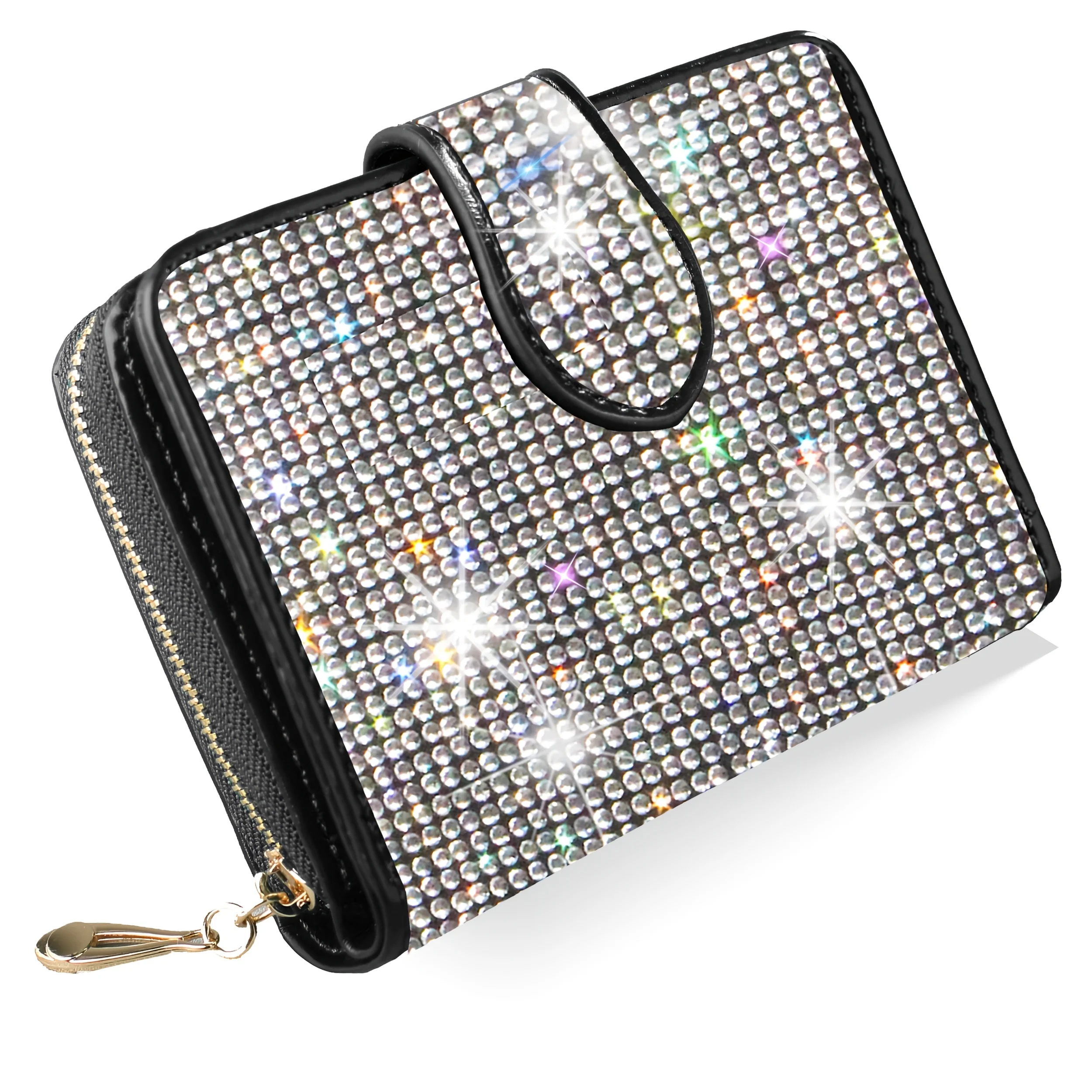 Halloween Christmas Gift Women Lattice Short Wallet, Multi-card Slots Foldable Purse Portable Cash Card Holder