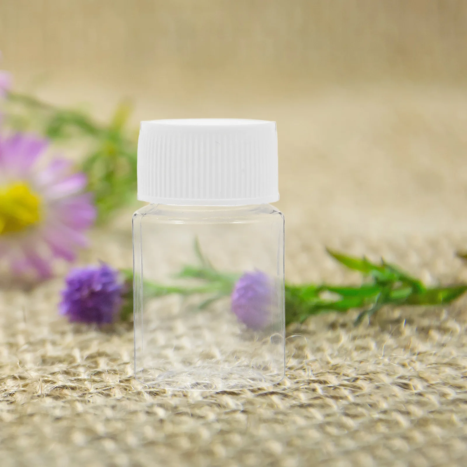 

10 Pcs Plastic Bottle Empty Pill Jar Bottles Container Liquid Sampling Laboratory Vial Chemical