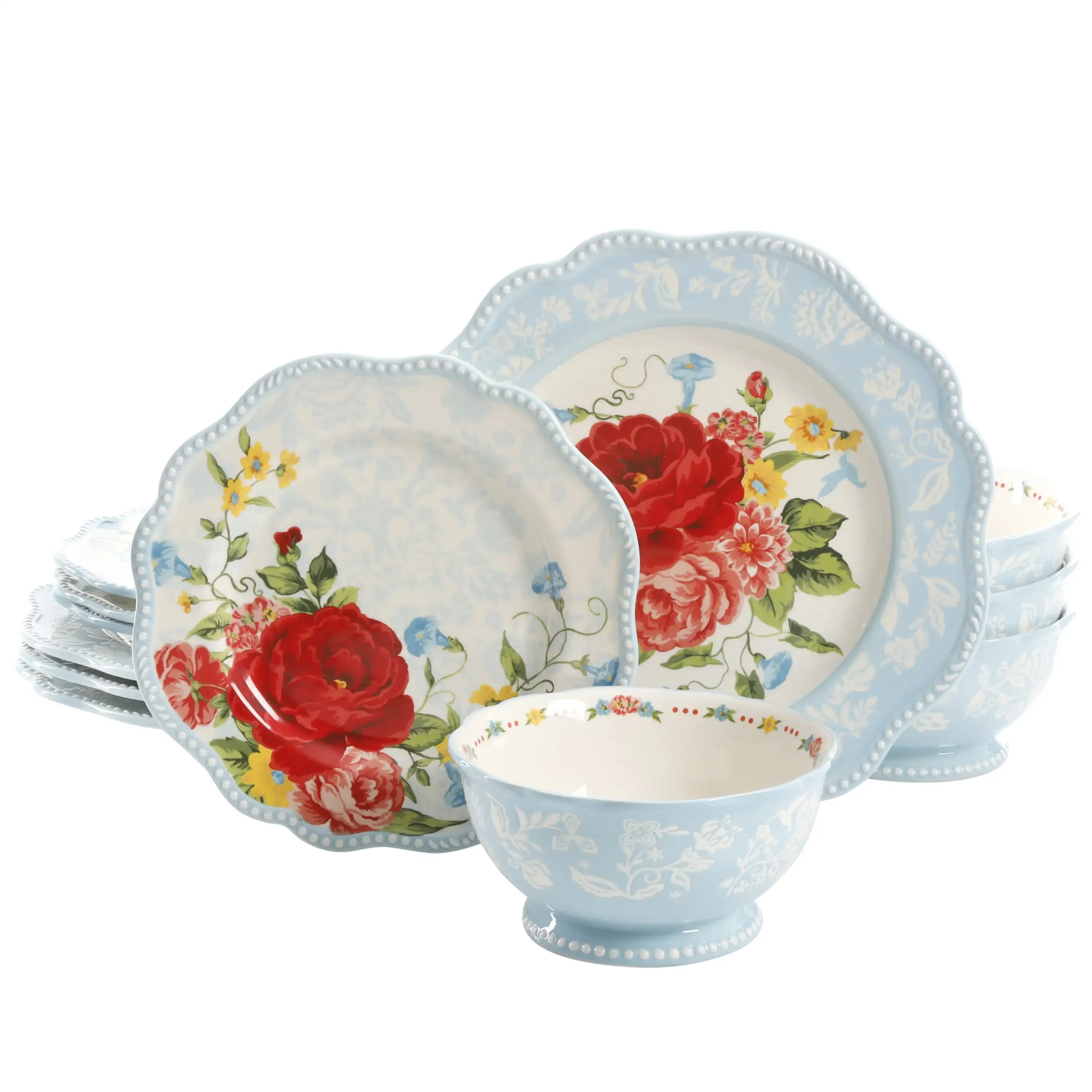

Набор столовой посуды Sweet Rose из 12 предметов