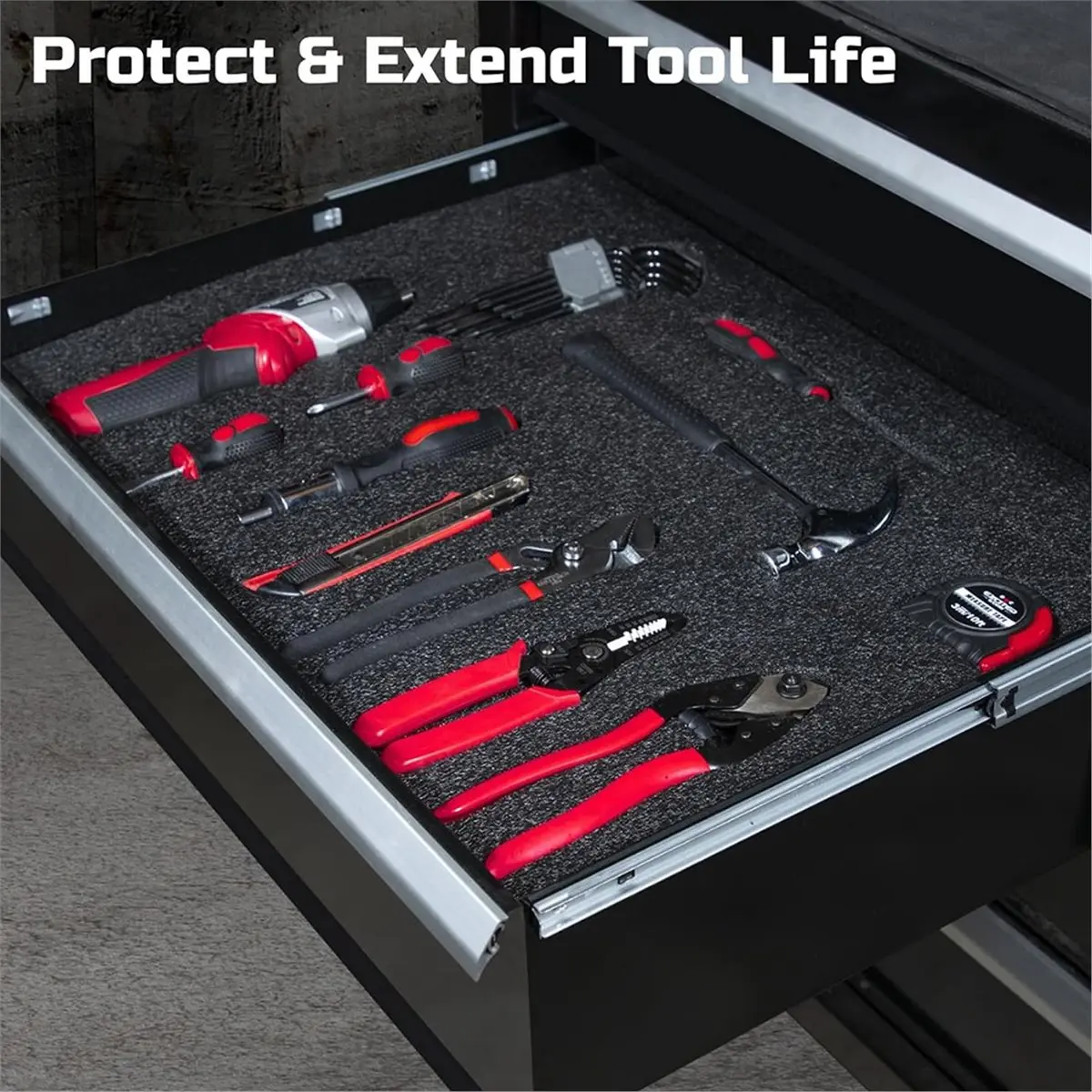 HAPPY EVER Tool Box Foam 16x12x1.5 Inch 4Pack, Foam Inserts for Cases, Polyethylene Storage Sheets for Toolbox Hard Case