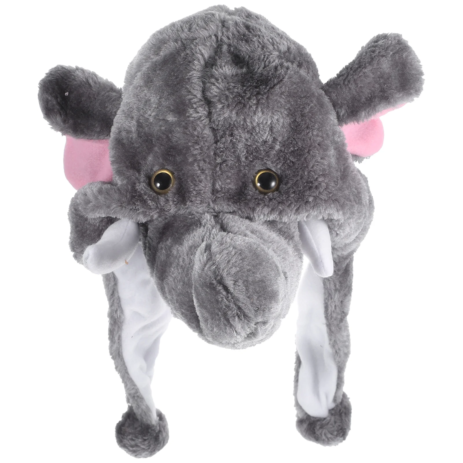 

Adorable Animal Hat Winter Earflap Hood For Kids Adults Elephant Warm Stretchy Costume Party Halloween Accessory Riding Cap Gear