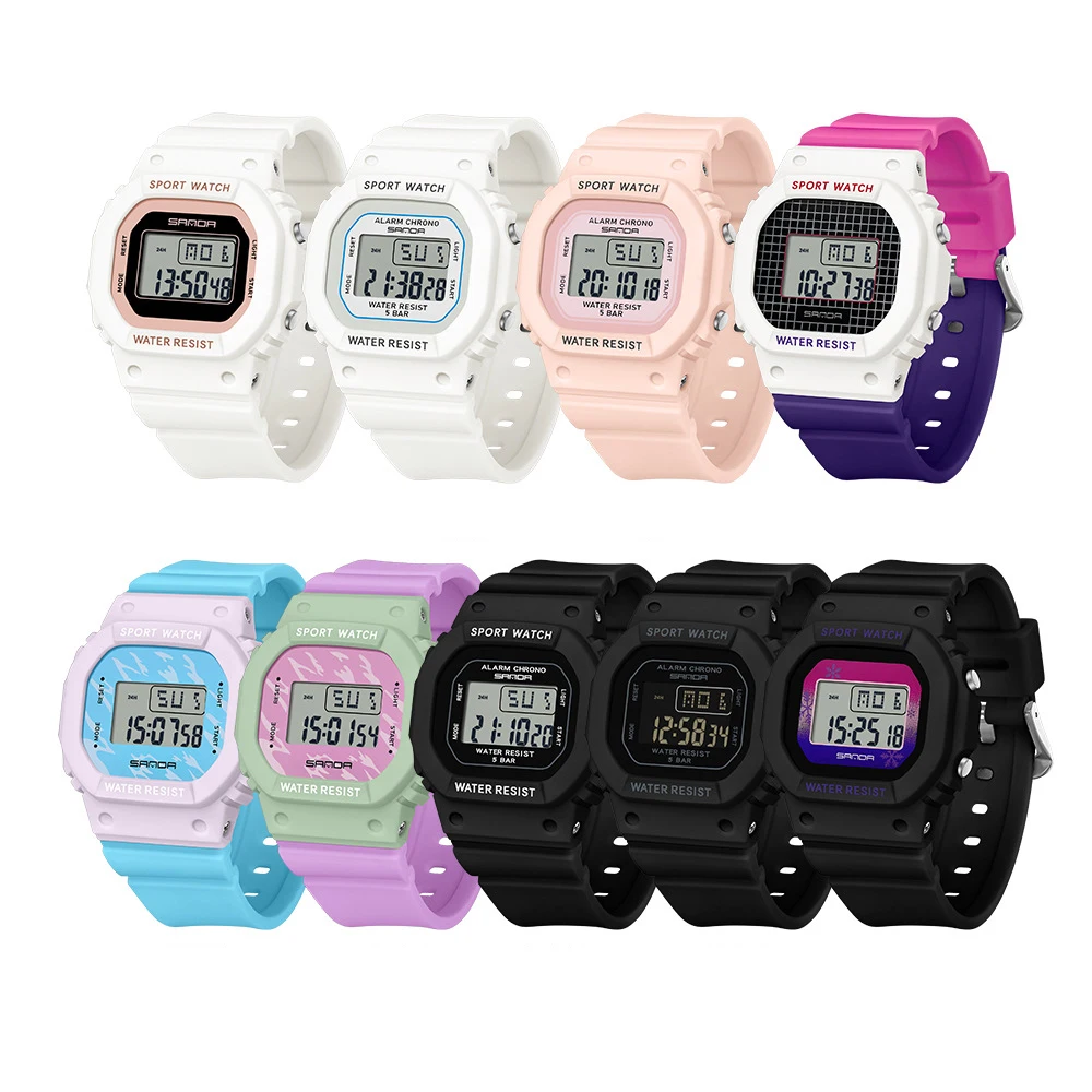 Uthai Ce143 Jeugd Vitaliteit Vierkant Multifunctioneel Kinderhorloge Mode Sport Waterdichte Kalender Student Elektronisch Horloge