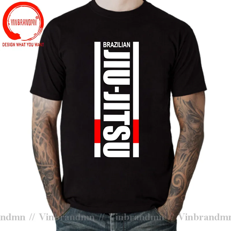 Brazilian Jiu Jitsu Shirt Black Belt MMA Cage Fighter Men T-Shirt Cotton Mens Tshirt Fashionable Tops Shirt Funny Street BJJ Tee