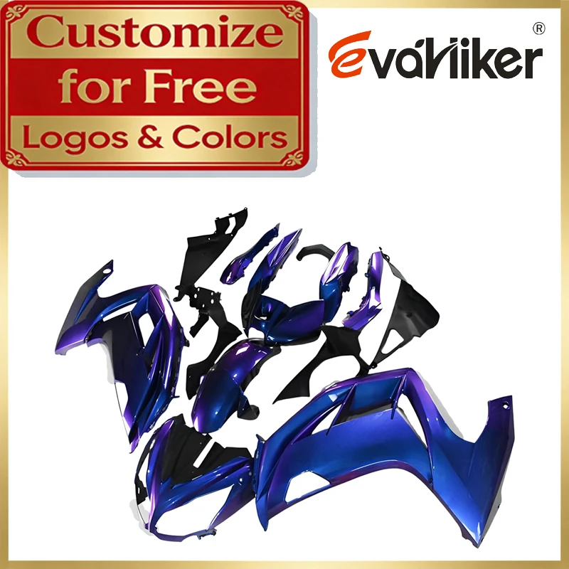 

Комплект обтекателей из ABS-пластика для Kawasaki 650R ER-6F 2012-2016, синий, ER6F 12-16, мотоциклетный обтекатель, литье под давлением, индивидуальный цвет