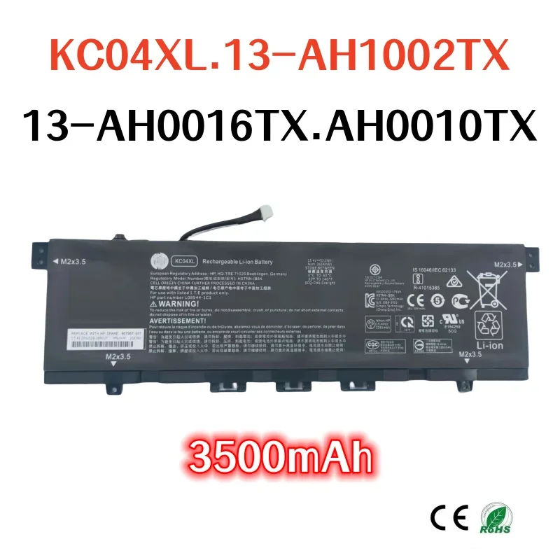 100%Original 3500mAh for HP KC04XL TNP-W133 W136 W141 W144 13-AH1002TX 13-AH0016TX AH0010TX HSTNN-IB8K/DB8P Laptop Battery