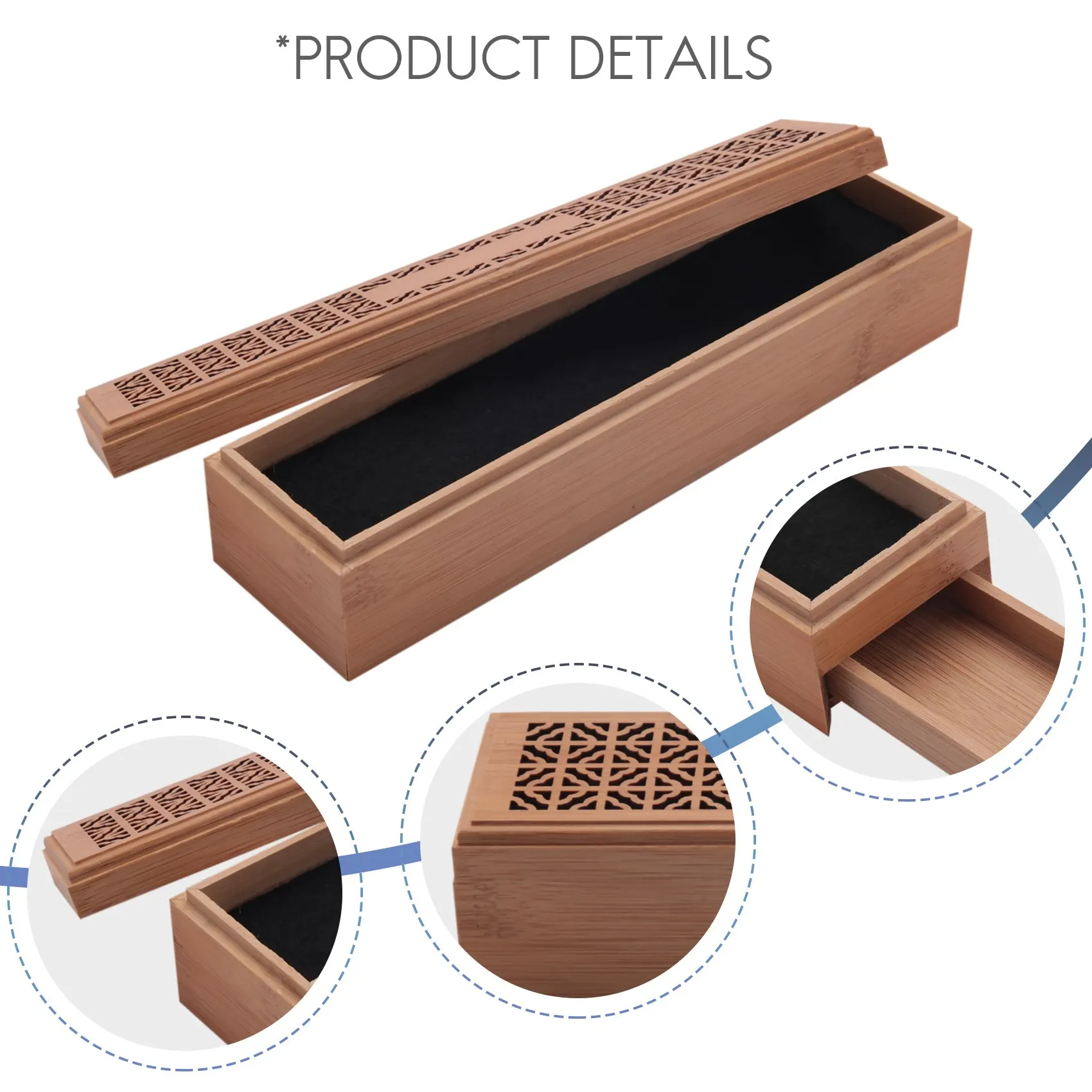 Incense Burner Incense Stick Holder with Drawer Joss-Stick Box Hollow Aromatherapy Zen Lying Censer for Home Office Teah HOT