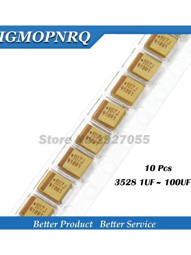 10 sztuk typu B 1UF 4.7UF 10UF 47UF 100UF 220UF kondensator tantalowy 4V 6.3V 16V 20V 25V 35V 50V 3528 1210 227 476 107 475 106 105 — zdjęcie 2