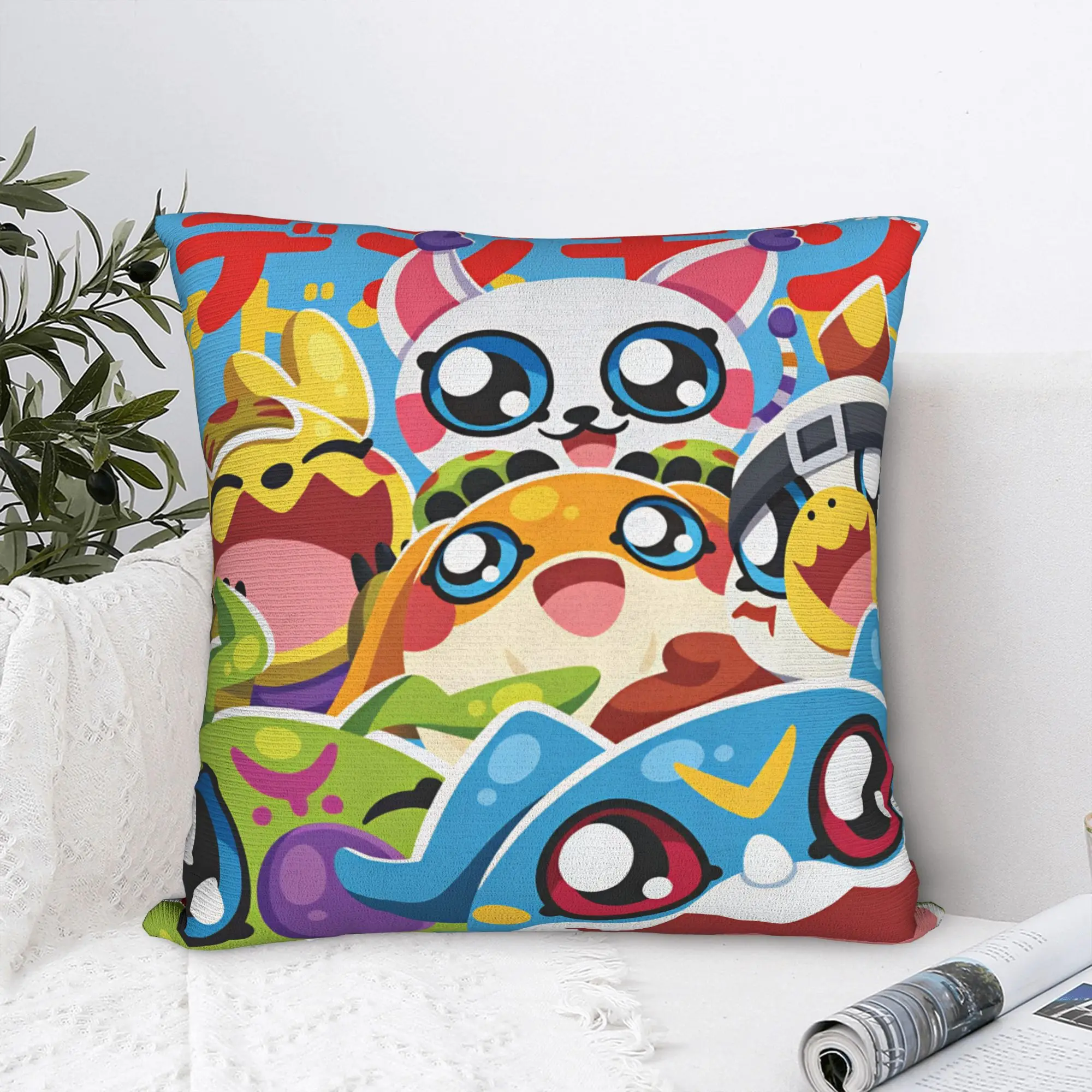Digimons Pillow Case  Print Pillow Cover For Sofa Bedroom Home Decor Retro Trendy Pillowcases