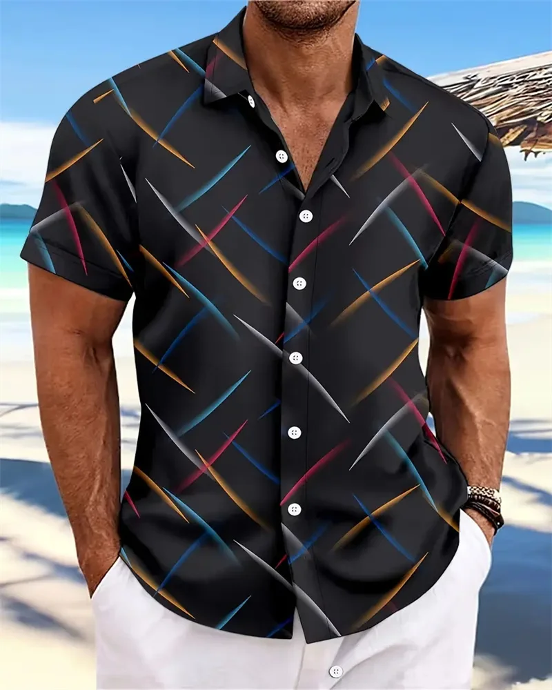 Men\'s Shirt Summer Hawaiian Shirt Outdoor Men\'s Clothing Soft and Comfortable Short Sleeve Shirt Extra Large Size XS-5XL