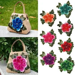 3D fiori Appliques Patch tessuto panno cucito Patchwork fai da te Craft Girls Dress Decoration