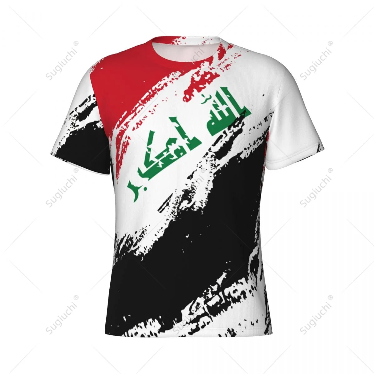 Custom Name Nunber Iraq Flag Color Men Tight Sports T-shirt Women Tees jersey For Soccer Football Fans