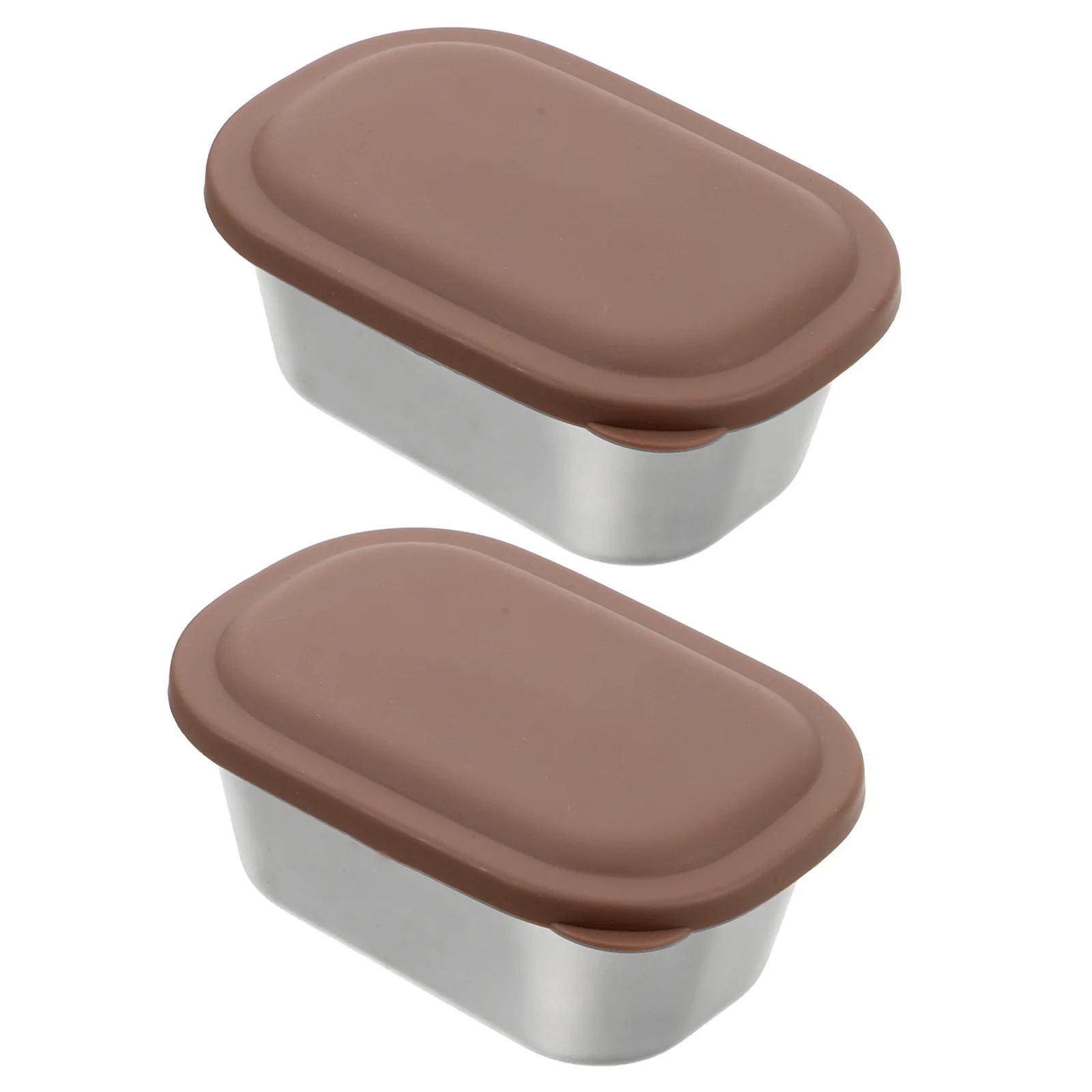

2Pcs Rust Resistant 304 Stainless Steel Mini Sauce Pots with Lids Leakproof for Meals Picnics Condiment Cups with Lids