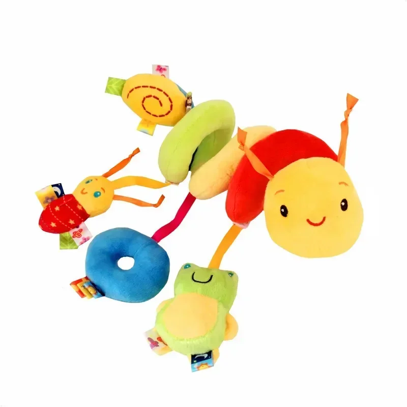 Newborn Baby Crib Hanging Rattles Soft Mobiles Car Seat & Stroller Toys Spiral Pram Dolls - Essential Baby Gift Set