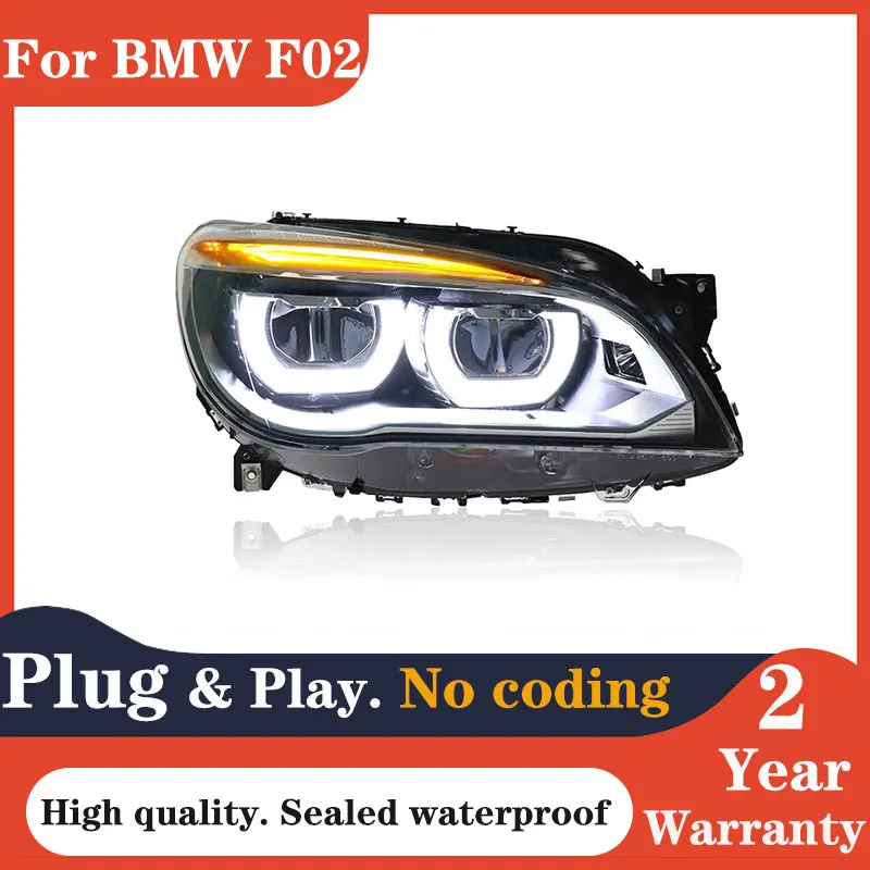 Car Styling for BMW 7 F02 Headlights 2009-2014 740i 730i 735i LED Headlight DRL Projector Lens Original LED Auto Accessories