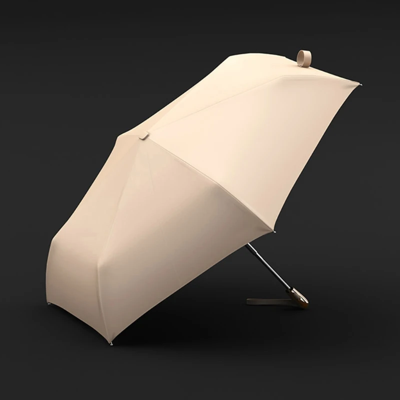 Parapluie pliant automatique plat ultraléger pour parasol 6 nervures Parasol pour adultes femmes hommes extérieur Anti Uv