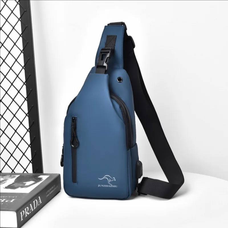 Luxury Brand Men Chest Bag USB charging port Crossbody Bag Anti-Theft Short Travel Messenger Bag Fashion Designer Shoulder Bag