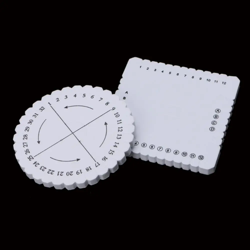 

2Pcs/set Kumihimo Braided Plate Braiding Disc/Disk Sewing Rope Weaving Handmade Tool Jewelry Design Board