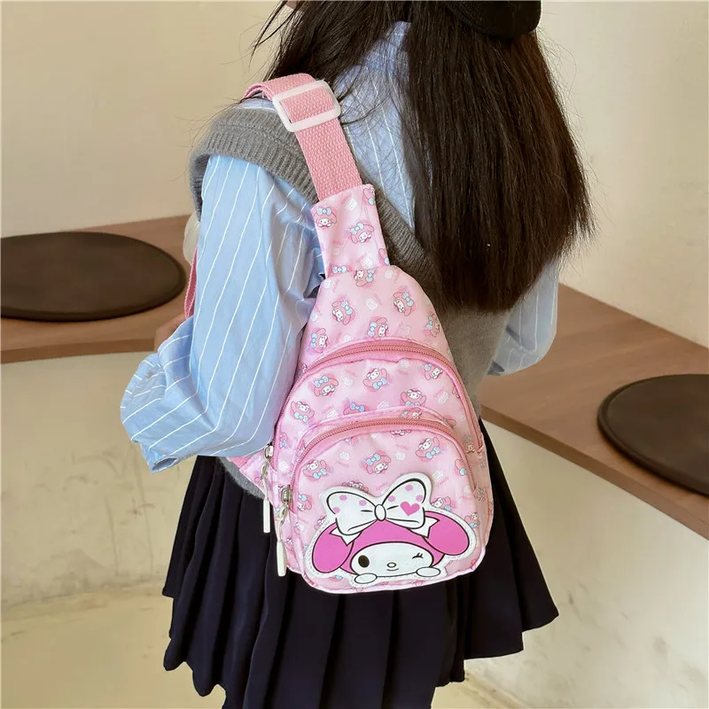 New Hello Kitty Little Girl Crossbody Bag Fashionable Shoulder Bag Cartoon Cute Children's Bag Princess Accessories Coin Purse