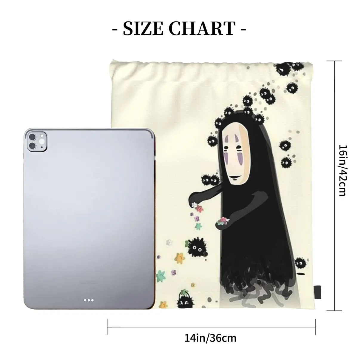 Soot Studio Ghibli バックパック カジュアル巾着バンドル ポケット スポーツバッグ ブックバッグ 旅行 学校用