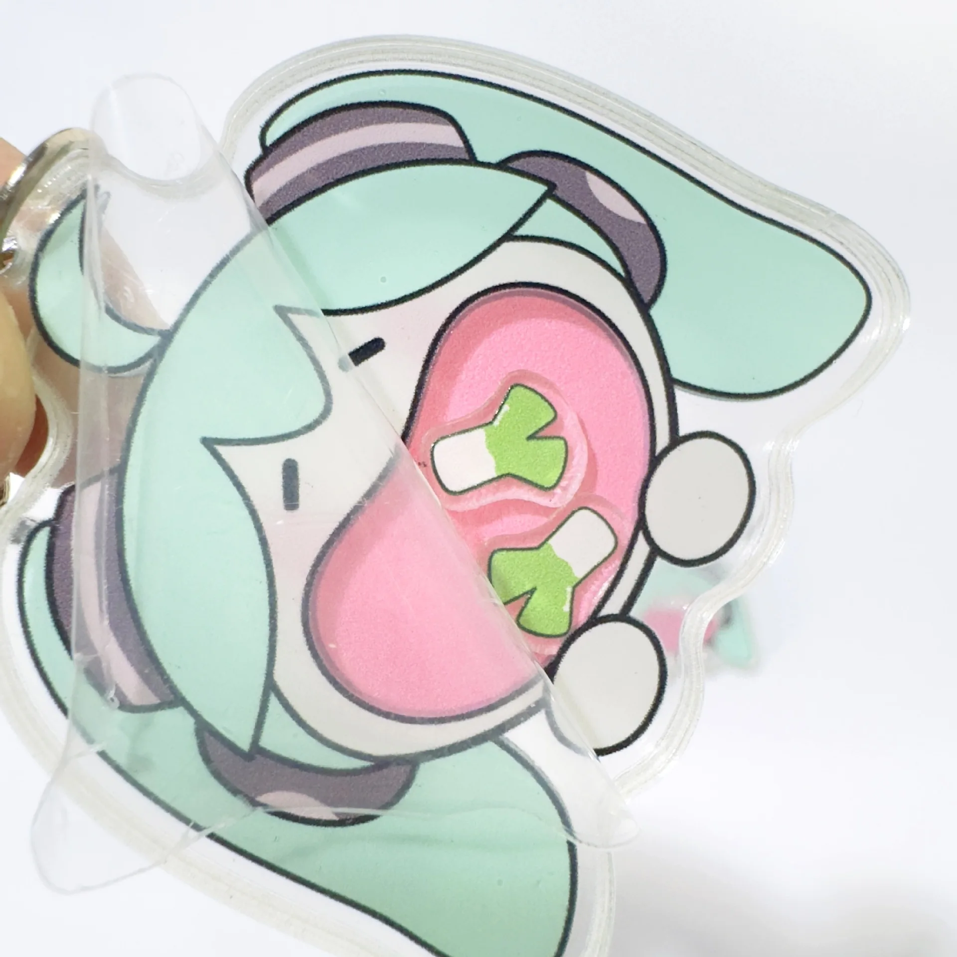 2024 New Anime Hatsune Miku Figure shake eat scallion Kawaii Q version ciondolo acrilico portachiavi modello giocattoli puntelli Cosplay regali