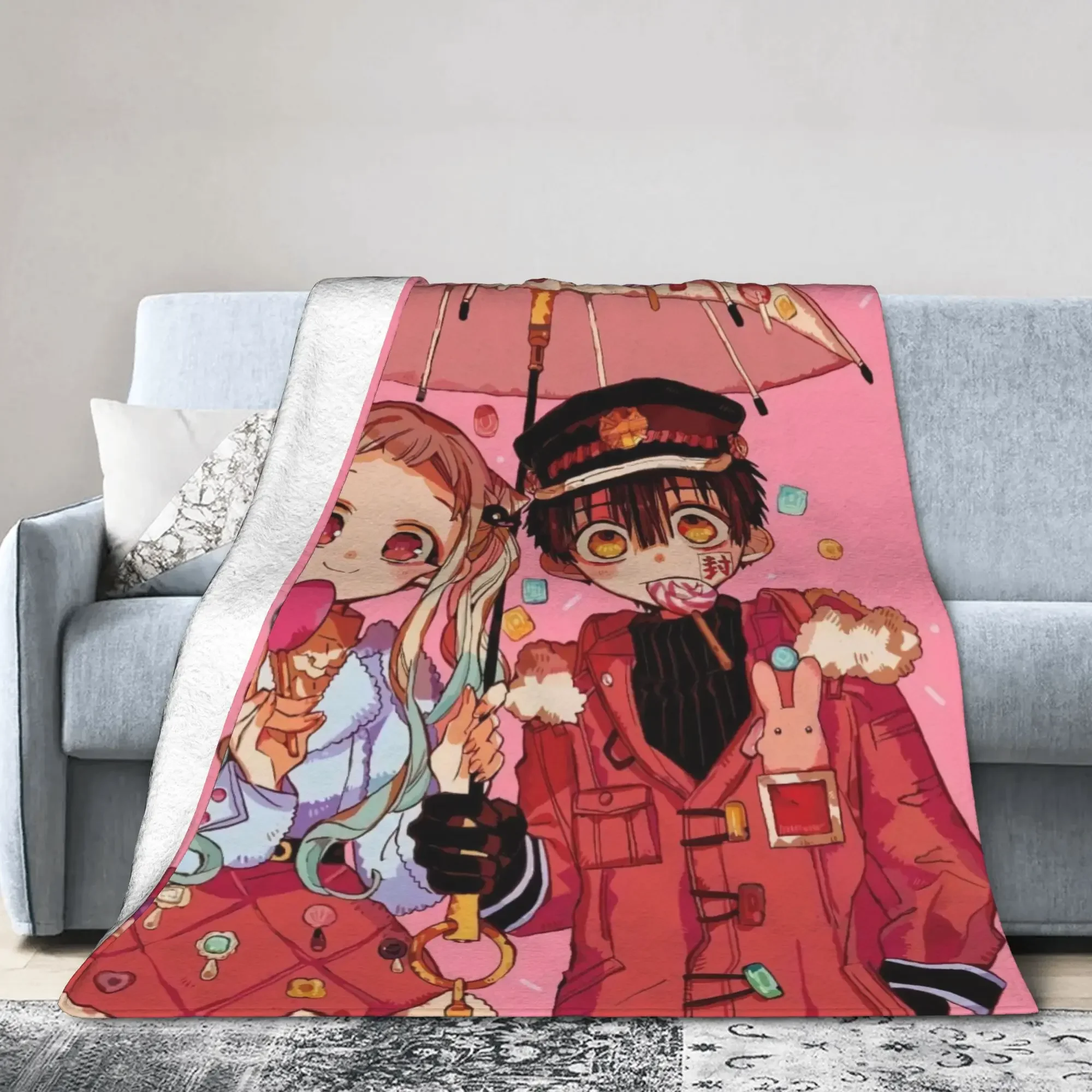 

Hanakos x Yashiro Flannel Blanket Winter Super Warm Throw for Girls Boys Living Room Print Sofa Bedspread Cover