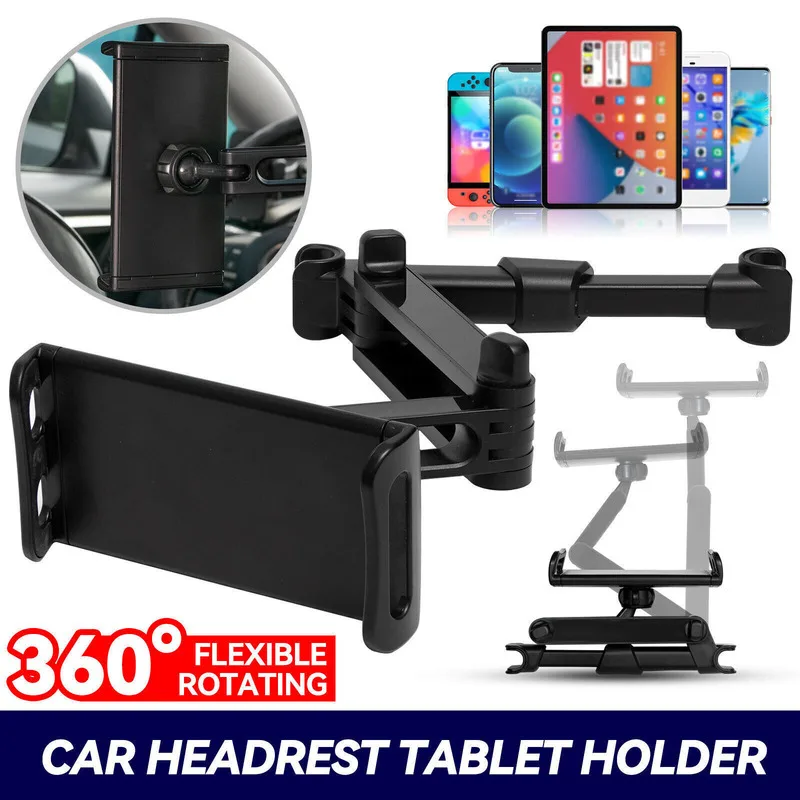 360° Universal Car Back Seat Headrest Holder Mount Cradle For Ipad Tablet UK Hot