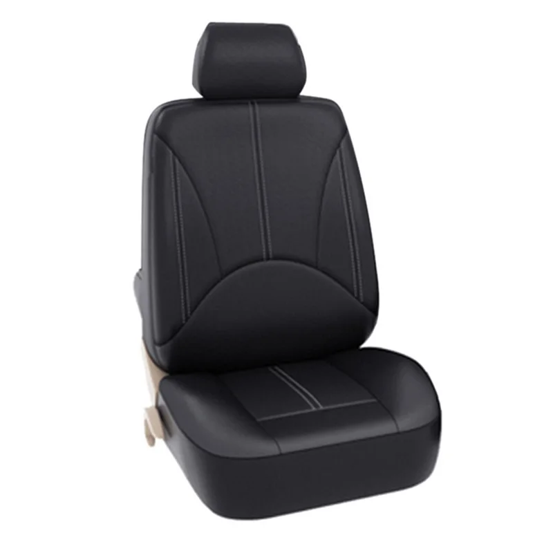 Leather Car Seat Cover Set Breathable Vehicle Seat Cushion Full Surround Cover for Car Compatible with Fit 5-Seat Auto