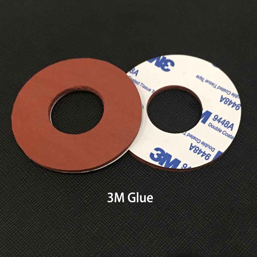 DN15 18*45*3 18x45x3 DN20 25*58*3 25x58x3 Red Sponge Foam Silicon 3M Glue Stick Self-Adhered Flat Round O Ring Seal Gasket