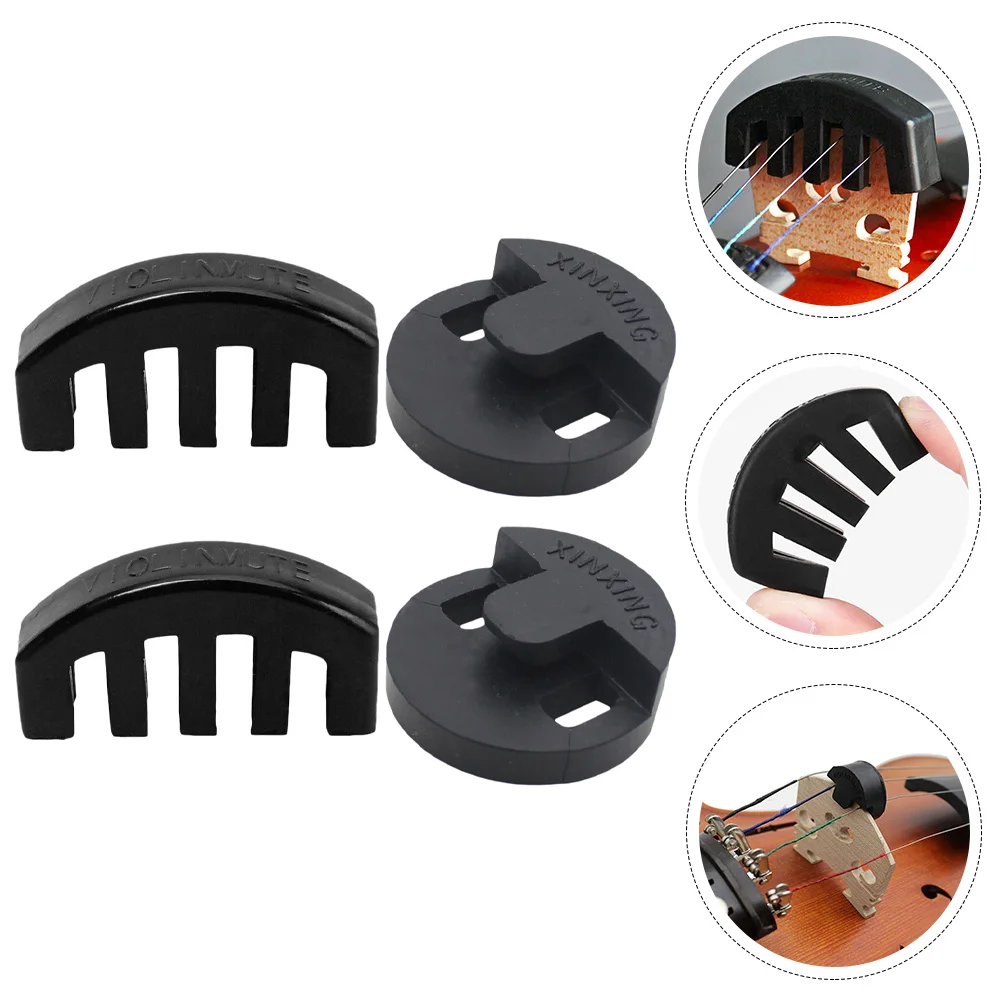 

4 Pcs Wormless Sound Accessories Mute Pad Practice Violin Parts for Viola Five Claws