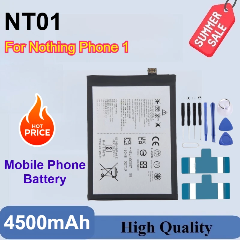 

2026 Brand New 4500mAh NT01 Replacement Lithium Polymer Battery for Nothing Phone 1 Nothing Phone ONE Mobile Phone Batteries