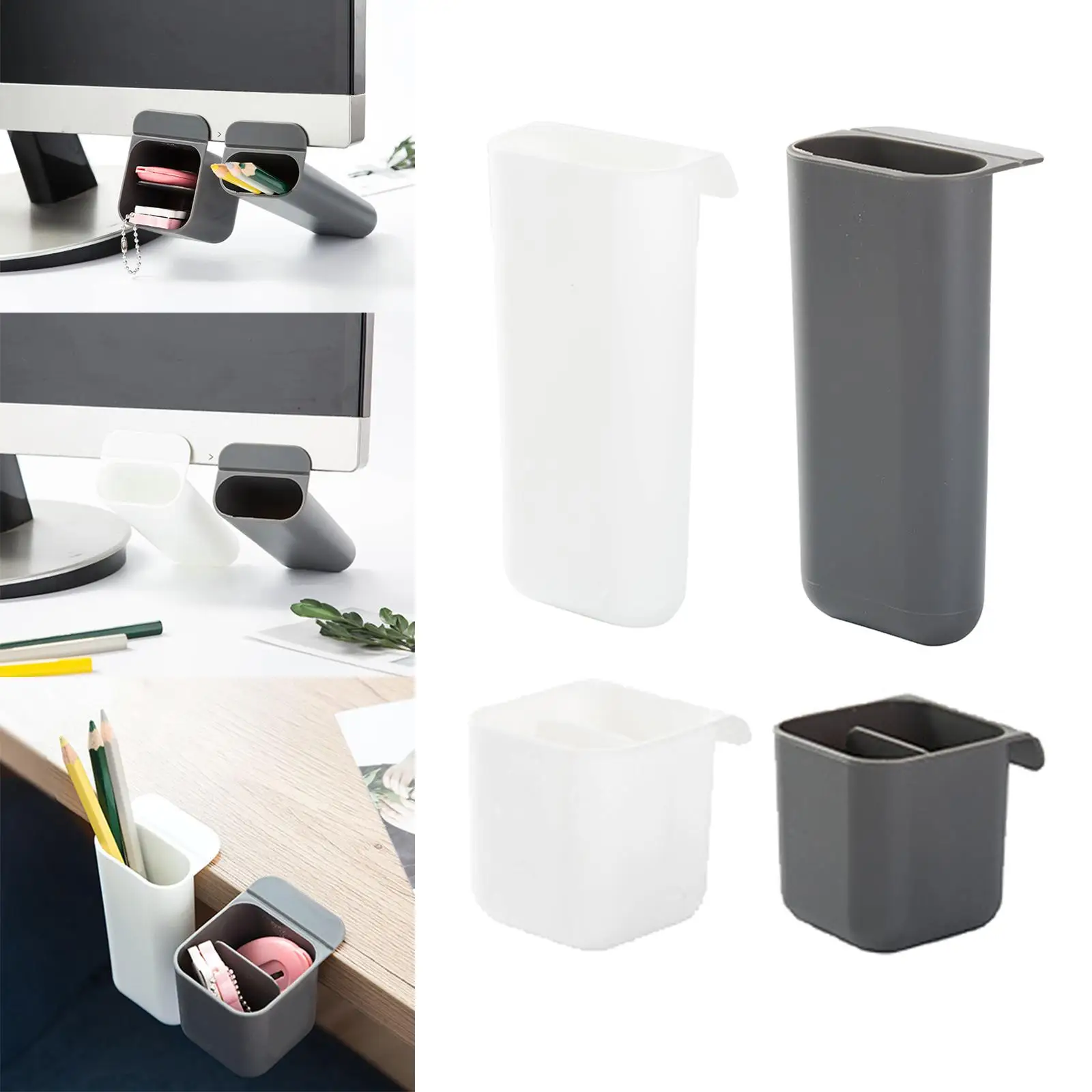 Desk Organizer Pen Holder,Sundries Storage Holder,Desktop Accessories DIY Screen Pen Pencil Holder Computer Monitor Pocket