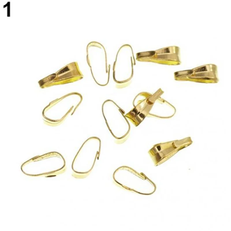 100pcs 7mm DIY Clip Clasp Pinch Bails Buckle Connectors Jewelry Findings Necklace Pendant Accessories