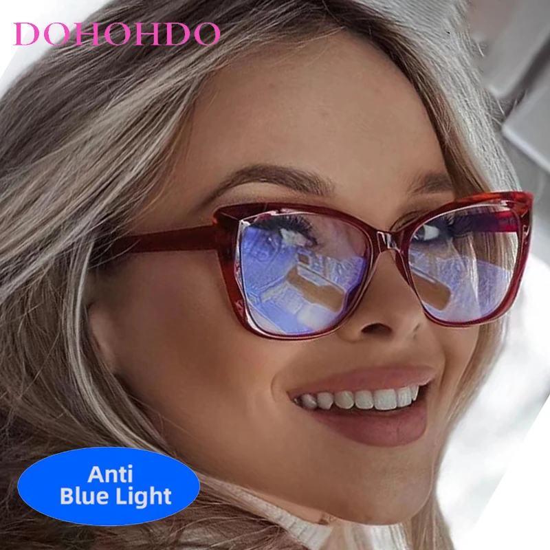 

TR90 Vintage Luxury Brand Design Cat Eye Anti Blue Light Glasses Women Men Computer Play Games Optical Eyeglasses Lentes Очк