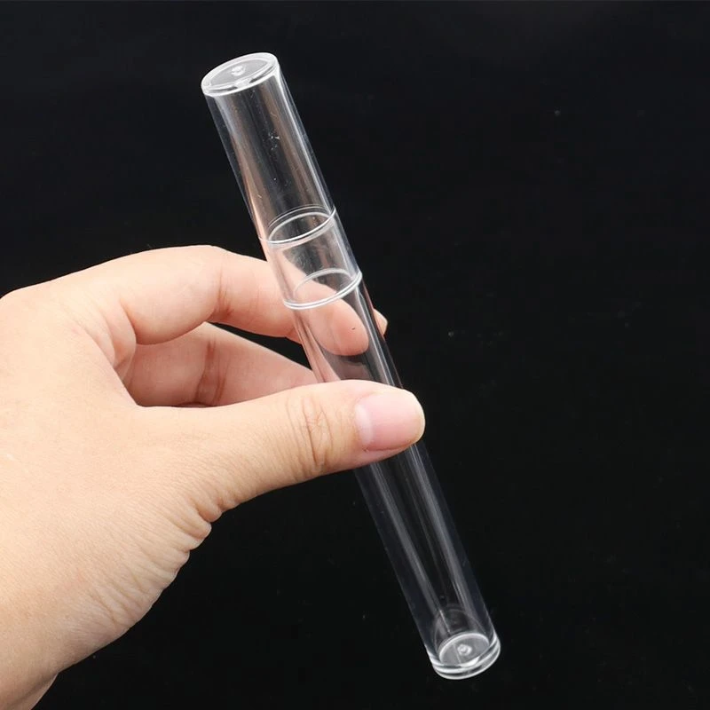 Naxilai 5/10 個 PC 包装チューブ収納ボックスクリアピンセットボックスプラスチックチューブシリンダー角パイプ