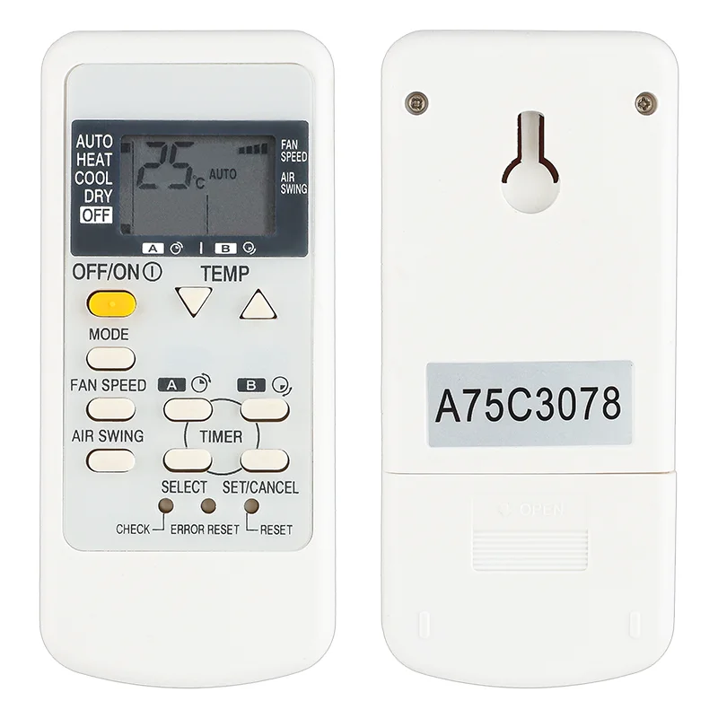 A75C3077 A75C3078 Remote Control Compatible With Panasonic Air Conditioner CWA75C3077 CWA75C3078 CS-UE12JKD CS-UE12JKE CS-RE9GKE