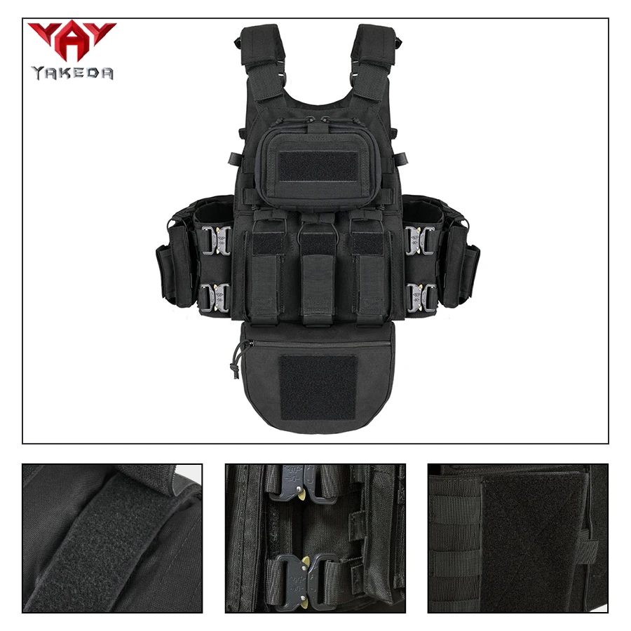 

Четырехметаллические пряжки YAKEDA, быстросъемная безопасная униформа использует полиэстер 1000D, устойчивый к разрыву и износостойкий материал