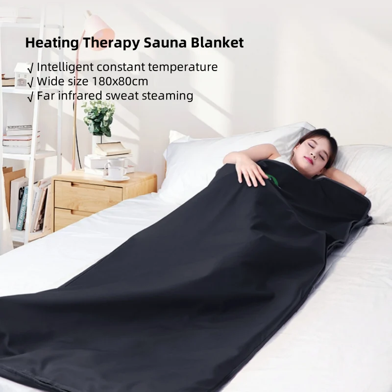 

Home Spa Infrared Zip Steaming Body Blanket New Trending Pain Relief Weight Loss Far Infrared Technology EU Plug