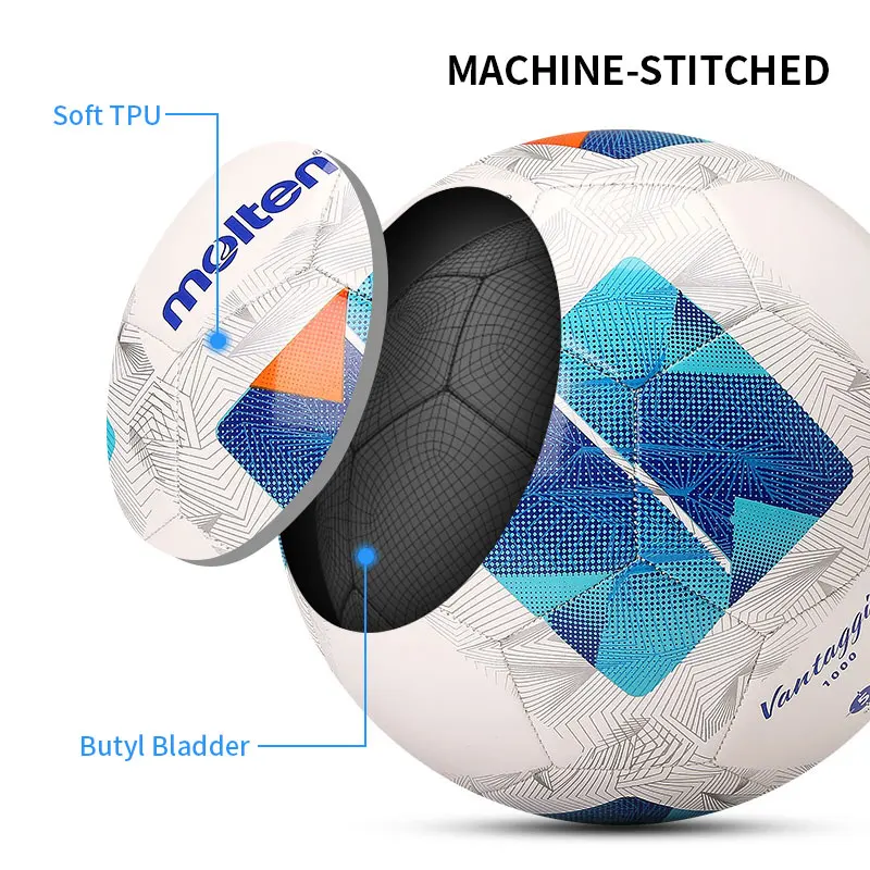 2024 Molten Soccer Ball Official Size 5 Size 4 Machine-stitched TPU Material Sports Outdoor Match Training Soft Touch Football