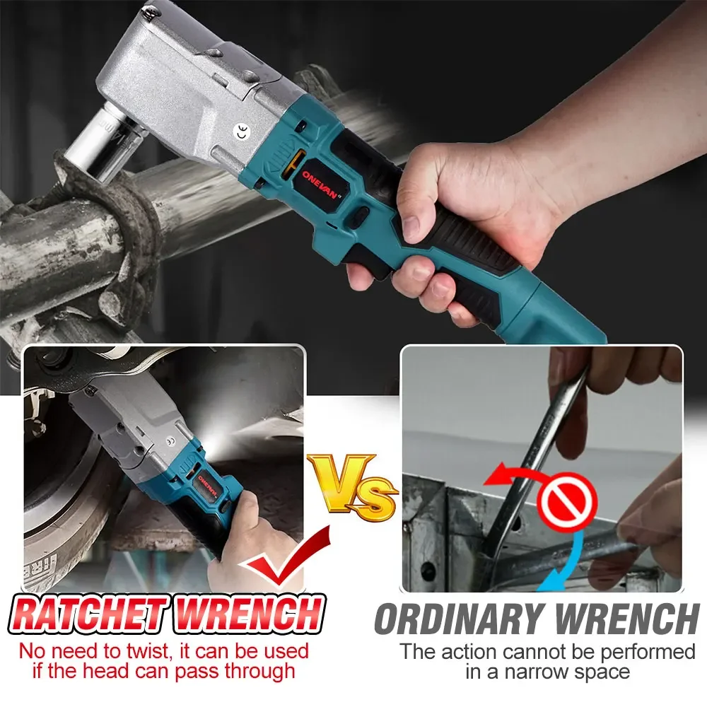 ONEVAN 1000NM Brushless 1/2\'\' Electric Ratchet Wrench Cordless Removal Screw Nut Car Repair Power Tools For Makita 18V Battery